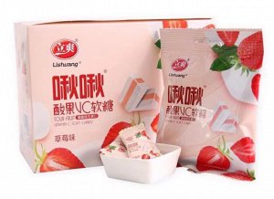 Жевательные конфеты с вкусом клубники 300 гр