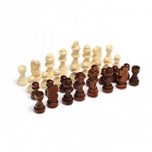 Шахматные фигуры, дерево, король h-5.5 см, пешка h-2.8 см, микс