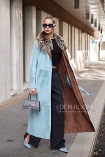 Итальянское пальто - дублёнка из меха cortos