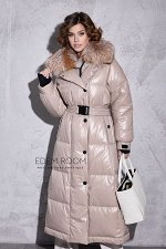 Длинное пуховое пальто в стиле moncler