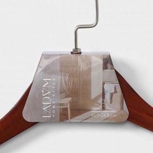 Плечики - вешалка для верхней одежды с перекладиной LaDо́m Bois, 45x25,5x5,5 см, цвет коричневый