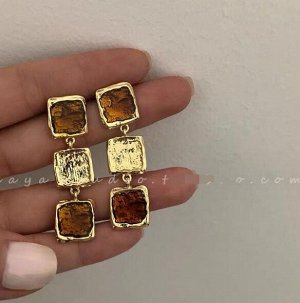 Серьги квадраты