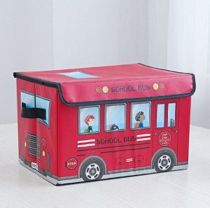 Ящик для хранения игрушек / коробка для хранения игрушек автобус красный 38*25*25см