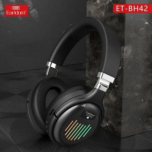 Беспроводные наушники музыкальная гарнитура Earldom BH42 Cool Stereo с подсветкой, черные