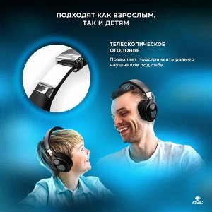 Беспроводные наушники музыкальная гарнитура Earldom BH42 Cool Stereo с подсветкой, черные