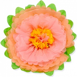540157 Подвеска бумажная "Цветок", персиковый/розовый, 51 см