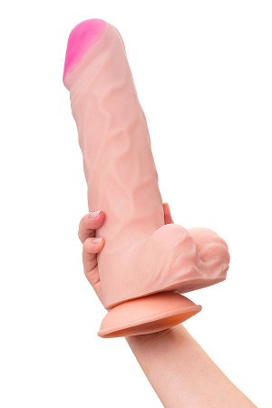 Фаллоимитатор-гигант LoveToy, реалистичный, neoskin, телесный, 27 см, ? 6,8 см