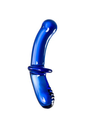 Двусторонний фаллоимитатор Satisfyer Double Crystal, стекло, голубой, 19,5 см