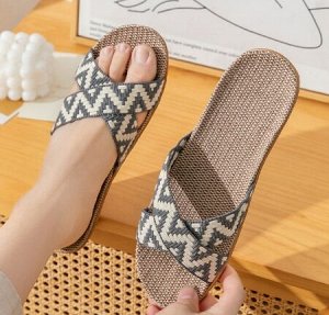 Льняные тапочки впитывающие дышащие, розовый