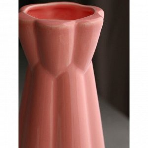 Ваза настольная «Кубок», h=24 см, цвет розовый, керамика, 1 сорт, Иран