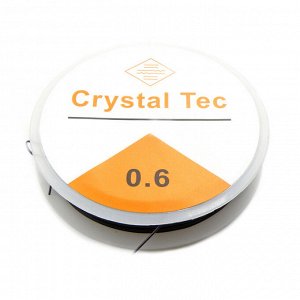Нить-резинка (спандекс) Crystal Tec 0,6 мм, черная, длина 10 м.  Цена за 1 шт.