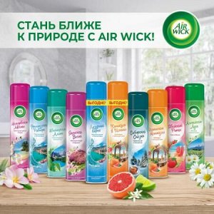 ЭИРВИК Освежитель воздуха Лазурный берег (Морская волна и Легкий бриз) 400, Airwick