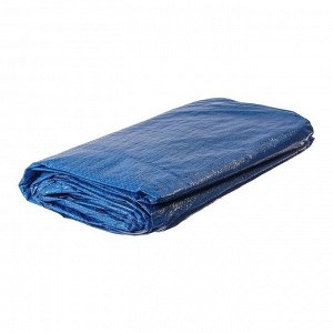 Тент защитный, 6x4 м, плотность 60 г/м², УФ, люверсы шаг 1 м, голубой