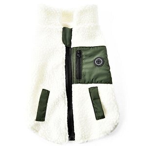 Куртка шерпа белая, р-р M ДС 30см, Pet-it