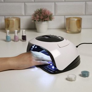 Лампа для маникюра Luazon LUF-03, UV/LED, 45 диодов, 120 Вт, таймер, 220 В, белая