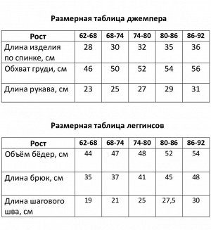 Костюм: джемпер и леггинсы Крошка, Я BASIC LINE, рост, молочный