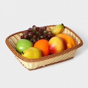 Корзинка для фруктов и хлеба Доляна «Молочный шоколад», 23?30 см