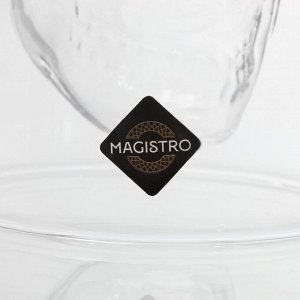 Стопка-шот с двойными стенками Magistro «Череп», 100 мл, 8x8.5 см, стекло, прозрачный