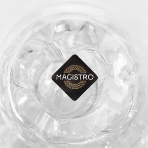 Стакан с двойными стенками Magistro «Дуо. Виноград», 200 мл, 8,5?9 см, стекло, прозрачный