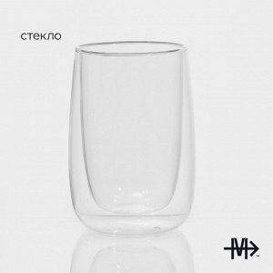 Стакан с двойными стенками Magistro «Поль Квадро», 400 мл, 8.5х8.5х12 см, стекло