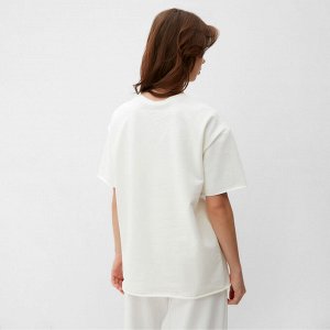 Футболка женская MINAKU OVERSIZE FIT: SPORTY &amp; STYLISH цвет экрю