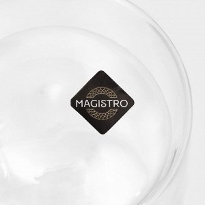 Кружка стеклянная с двойными стенками Magistro «Дуо», 300 мл, 12?9?11 см