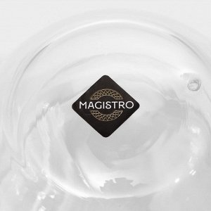 Кружка стеклянная с двойными стенками Magistro «Дуо», 200 мл, 12?8,5?7,5