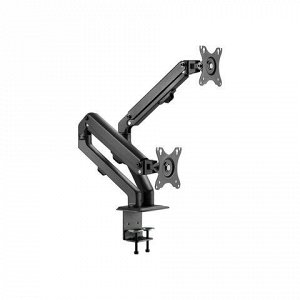 Кронштейн для двух мониторов настольный VESA 75х75, 100х100, 17"-27", до 14 кг, SONNEN MOTION, 455945
