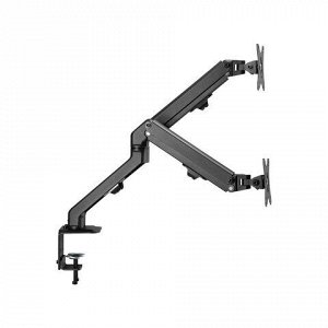 Кронштейн для двух мониторов настольный VESA 75х75, 100х100, 17"-27", до 14 кг, SONNEN MOTION, 455945