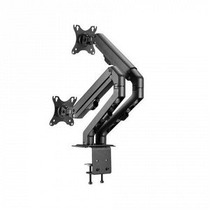 Кронштейн для двух мониторов настольный VESA 75х75, 100х100, 17"-27", до 14 кг, SONNEN MOTION, 455945