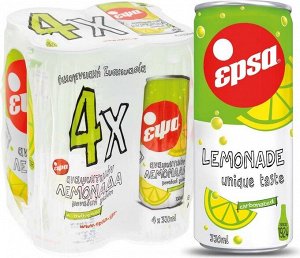 Газированный напиток «Epsa» Lemonade, Эпса Лимонад 0.33л