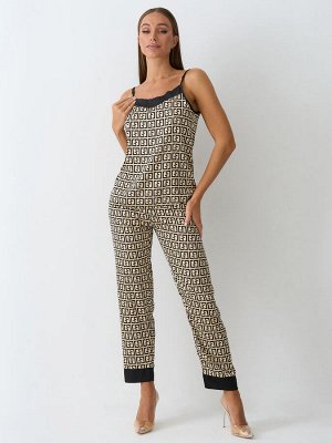 Пижама шёлковая (топ с брюками) с орнаментом