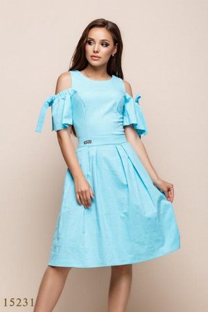 Женское платье 15231 голубой