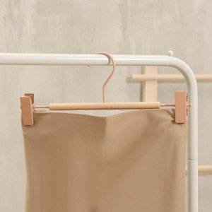 Вешалка для брюк и юбок с зажимами LaDо́m Laconique, 28x11,5x2,8 см, цвет розовый