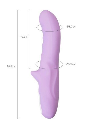 Вибратор-ротатор MERRY-GOR, силикон, фиолетовый, 20,7 см