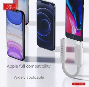 Переходник адаптер с Lightning iOS на 3.5 мм Jack белый 8-pin