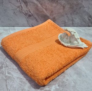 Полотенце махровое 40*70 "Косичка" Оранжевый
