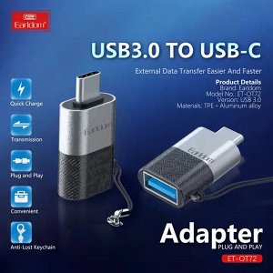 Переходник высокоскоростной адаптер Earldom c USB (3.0) на Type-C