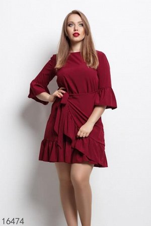 Женское платье 16474 бордовый