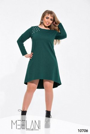 Женское платье большого размера Жемчуг зеленый
