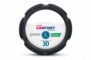 Оплетка 3D, 6 подушек, черная, Carfort, L