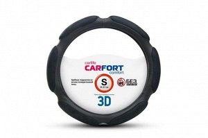 Оплетка 3D, 6 подушек, черная, Carfort, S