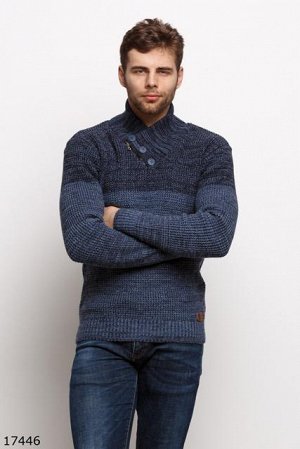 Мужской свитер 17446 темный синий