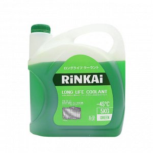 Антифриз Rinkai Long Life Coolant G12 LLC, зеленый, -45C, 5 кг