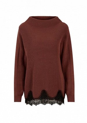 Пуловер, красно-коричневый