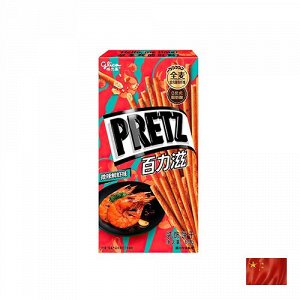 Pretz Spicy Shrimp 65g - Картофельные палочки Претз остренькие креветки