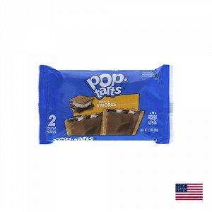 Pop-Tarts Frosted S'mores 96g - Тосты Поп-Тартс смор. Топленый зефир с шоколадом и печеньем. 2шт