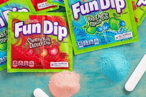 Fun Dip Lik-A-Aid Sour Mix 40g - Конфеты с кислым порошком. Палочка + порошок