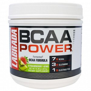 Labrada Nutrition, Сила BCAA&amp - quot - , аминокислоты с разветвленными боковыми цепями (BCAA), со вкусом клубники и киви, 15,