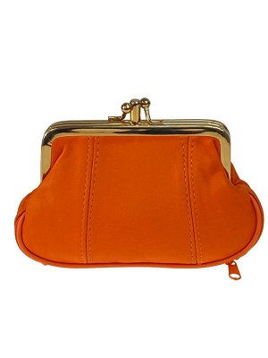 Женский кошелёк с фермуаром из искусственной кожи, цвет оранжевый